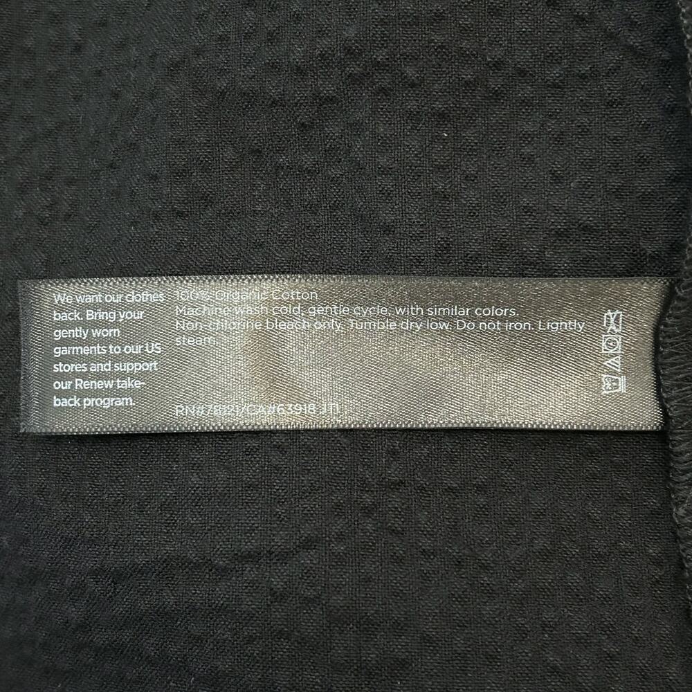 Eileen Fisher Black Organic Cotton Ripple Blazer Open Front Jacket M - Picture 6 of 12
